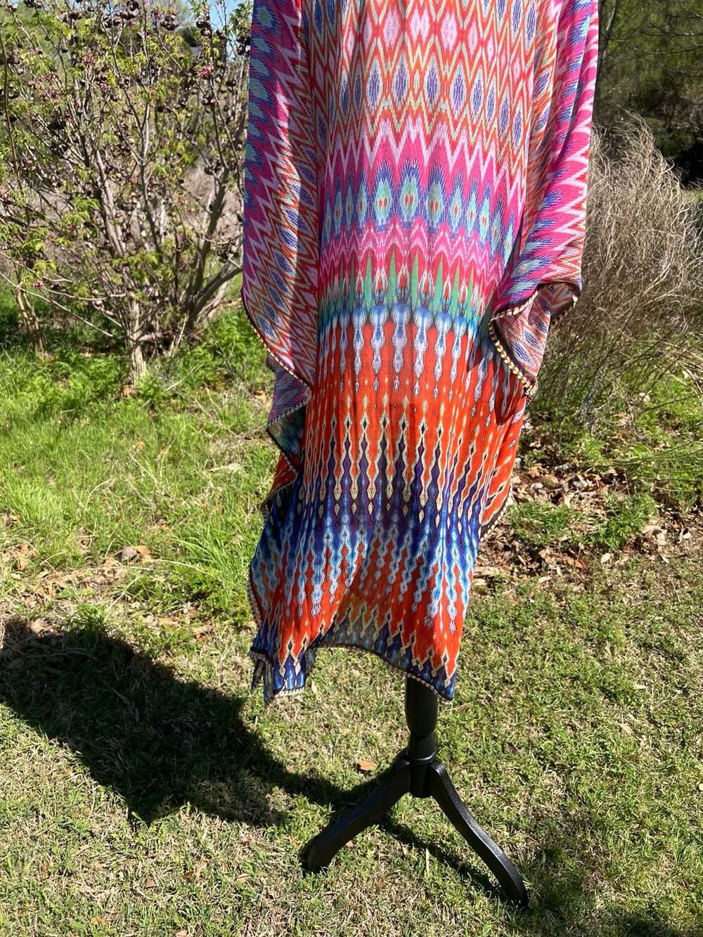 True Colours By La Moda Embellished Lace-Up Kaftan Dress - Picture 11 of 15
